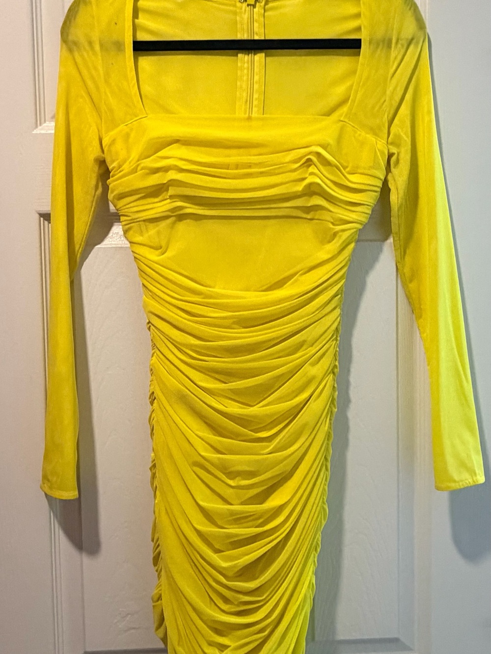 bright yellow bodycon dress House of CB | Dresses | House Of Cb Ruched Longsleeve Size:2 Youth 03062024md Shoulder Bodycon Midi Dress Ted baker black maxi Maxi dress
